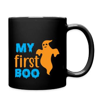 My first boo - halloween humor - Full Colour Mug - black - Right