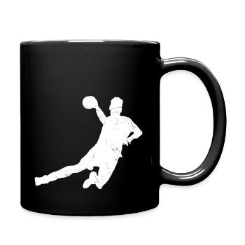 Handballer Sportler Handball Herren Kinder Geschen - Tasse einfarbig - Schwarz - Rechts