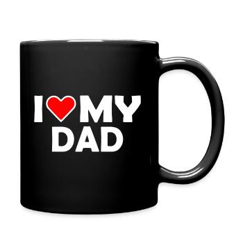 I love my dad - Mug uni - noir - Droite