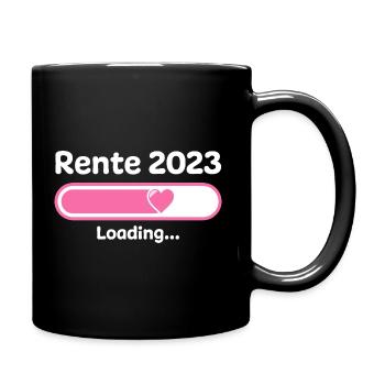 Rente 2023 Loading Ladebalken - Tasse einfarbig - Schwarz - Rechts