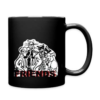 ZoffArt FRIENDS - Tasse einfarbig - Schwarz - Rechts