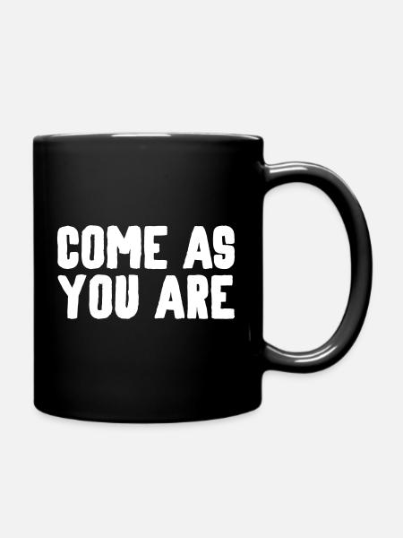 Komm, wie du bist - Tasse einfarbig - Schwarz