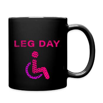 Leg Day Polka Dots - Tasse einfarbig - Schwarz - Rechts