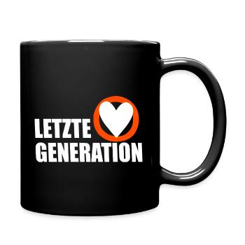 Letzte Generation - Design 5 - Tasse einfarbig - Schwarz - Rechts