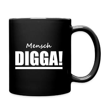 Digga - Hamburch - Sprüche - Tasse einfarbig - Schwarz - Rechts