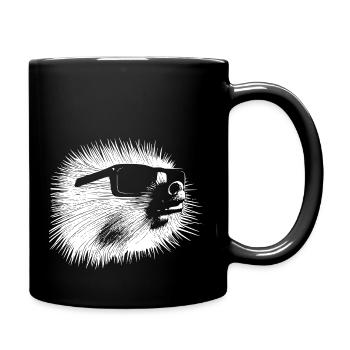 Porcupine Lunettes de soleil Mignons animaux Nature animale 1 - Mug uni - noir - Droite