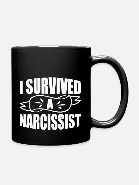 I Survived A Narcissist Divorce Women Divorcee - Full Colour Mug - black