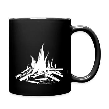 Campfire Camping Nature Forest Fire Outside 1 - Full Colour Mug - black - Right
