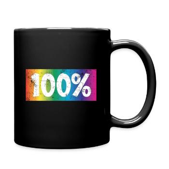 100 % - Full Colour Mug - black - Right