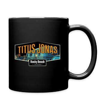 Die drei ??? Rocky Beach Jonas Wohnwagen - Tasse einfarbig - Schwarz - Rechts
