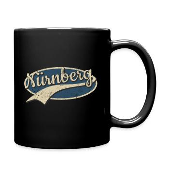 Nürnberg Deutschland Vintage Typografie - Tasse einfarbig - Schwarz - Rechts