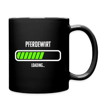 Pferdewirt Beruf Loading Ladebalken - Tasse einfarbig - Schwarz - Rechts
