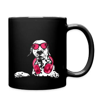Dalmatiner Hundeliebe Sonnenbrille Dalmatinerliebh - Tasse einfarbig - Schwarz - Rechts
