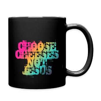 Choisissez des fromages - pas Jésus - Mug uni - noir - Droite