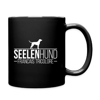 Francais Tricolore Seelenhund Hundespruch Wilsigns - Tasse einfarbig - Schwarz - Rechts