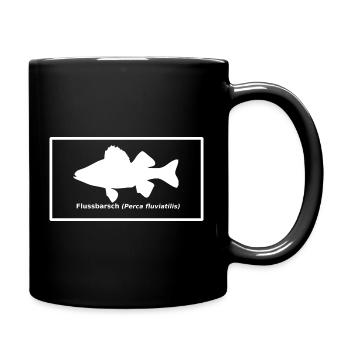 Barsch weiß lateinisch - Tasse einfarbig - Schwarz - Rechts