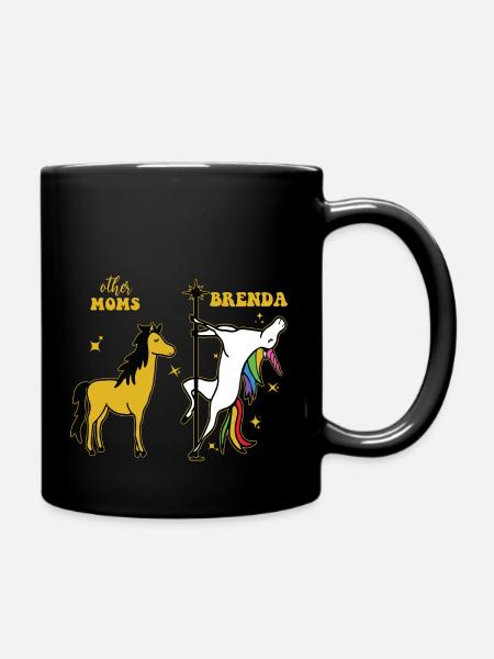 Andere Mütter Brenda Tee Einhorn - Tasse einfarbig - Schwarz