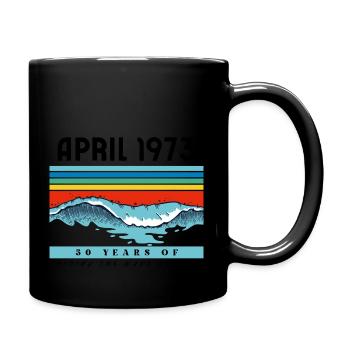 Vintage Wave 50th jubilee - Full Colour Mug - black - Right