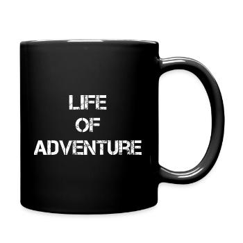 Life of adventure - Tasse einfarbig - Schwarz - Rechts