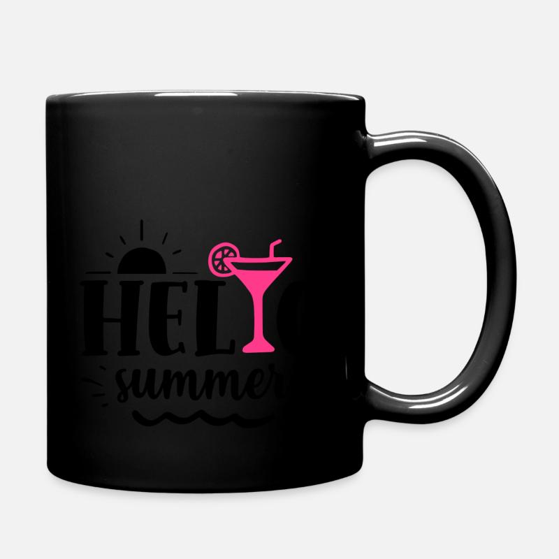 Hello Summer T- Shirt - Tasse einfarbig - Schwarz