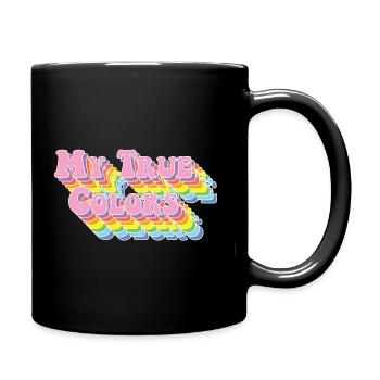 My true colors: rainbow vintage - Tasse einfarbig - Schwarz - Rechts