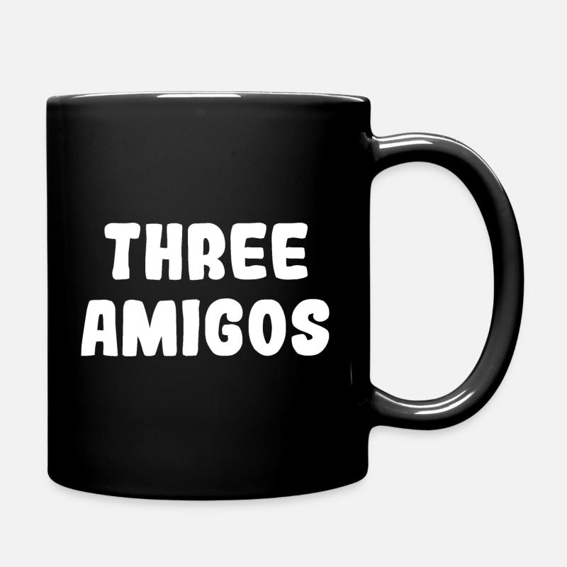 Three amigos three amigos triplets gift - Full Colour Mug - black