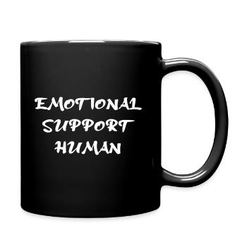 Emotional Support Human - Tasse einfarbig - Schwarz - Rechts