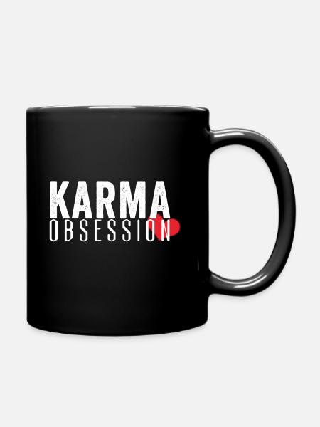 KarmaObsession weiss - Tasse einfarbig - Schwarz
