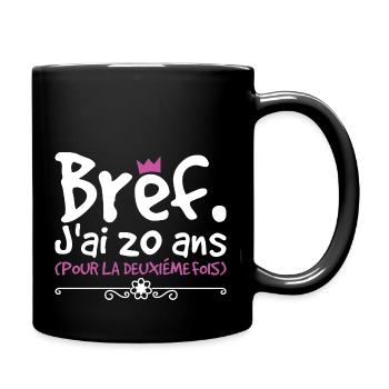 je peux pas j'ai 40 ans anniversaire humour - Mug uni - noir - Droite