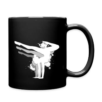 Turnen Gymnsatik Turntrainer Sportverein Geschenk - Tasse einfarbig - Schwarz - Rechts