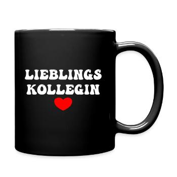 Lieblingskollegin - Tasse einfarbig - Schwarz - Rechts