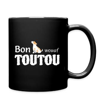 Bon toutou wouaf - Mug uni - noir - Droite