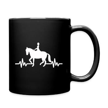 Heartbeat Horse - Stallion Mare Ross Equestrian - Full Colour Mug - black - Right