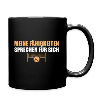 Volleyball Meine Fähigkeiten sprechen für sich - Tasse einfarbig - Schwarz - Rechts
