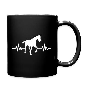 Heartbeat - Horse Stallion Mare Ross Equestrian - Full Colour Mug - black - Right