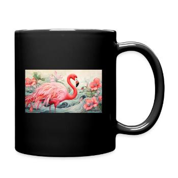 Flamingo (n5) - Japanese - Full Colour Mug - black - Right