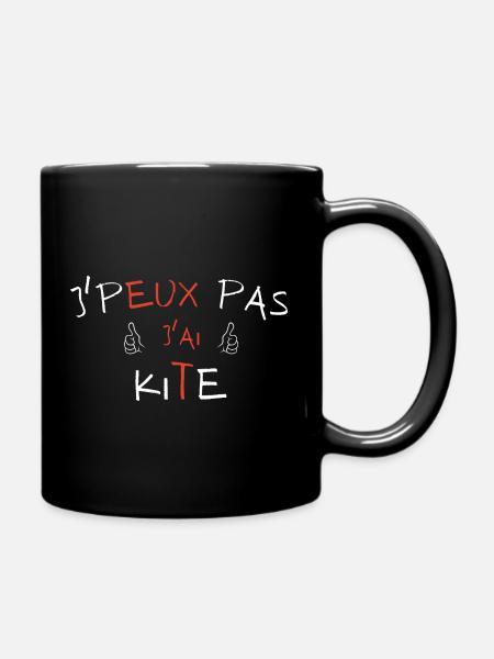 j peux pas j ai kite - Mug uni - noir