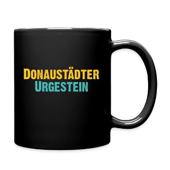 Donaustädter Urgestein - Wiener Bezirks, Ureinwohn - Tasse einfarbig - Schwarz - Rechts
