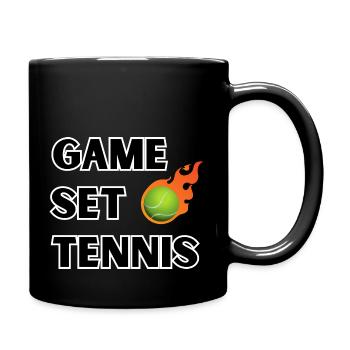 tennis funny funny - Full Colour Mug - black - Right