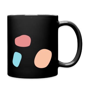 Abstraktes Design - Tasse einfarbig - Schwarz - Rechts