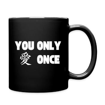 YOLO - You Only Live Once - Love in Chinese - Full Colour Mug - black - Right