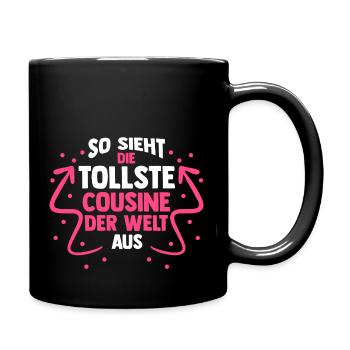 Cousinen Cousine - Tasse einfarbig - Schwarz - Rechts