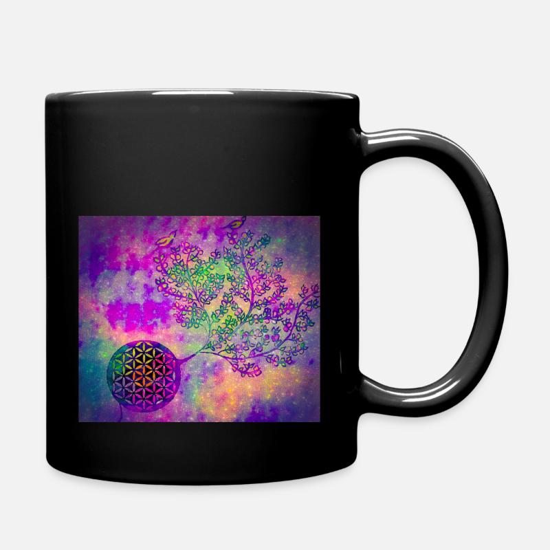 persischer Lebensbaum - Tasse einfarbig - Schwarz