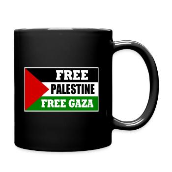 Free palestine - Tasse einfarbig - Schwarz - Rechts