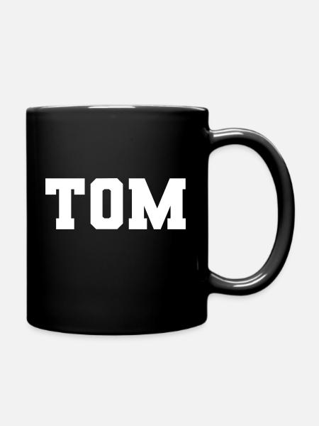 Name - Tom - Tasse einfarbig - Schwarz
