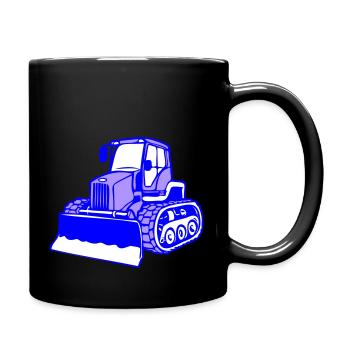 Pistenraupe Traktor F3 - Tasse einfarbig - Schwarz - Rechts