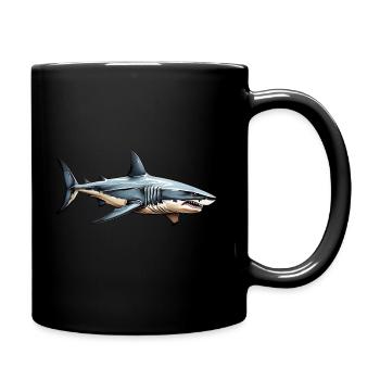 great white shark - Full Colour Mug - black - Right