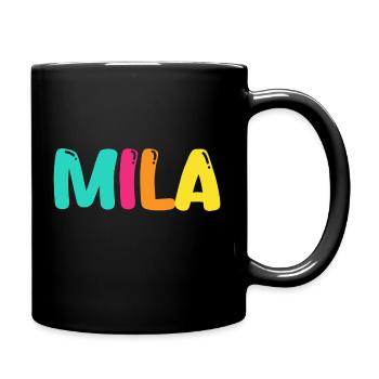 Name - Mila - Tasse einfarbig - Schwarz - Rechts