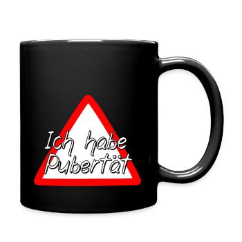 Pubertät - Tasse einfarbig - Schwarz - Rechts