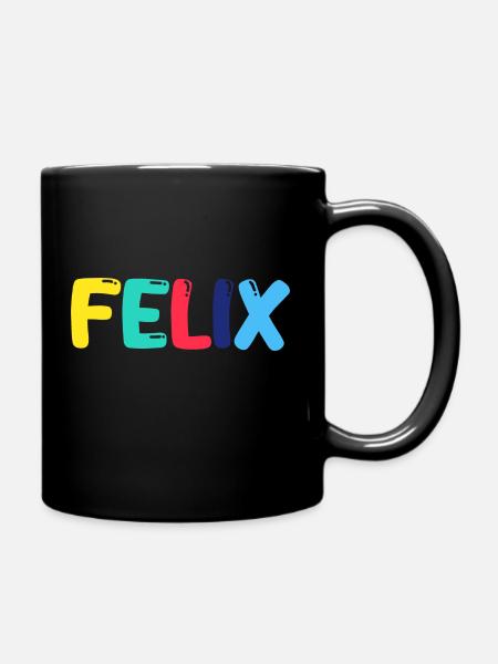 Name - Felix - Tasse einfarbig - Schwarz